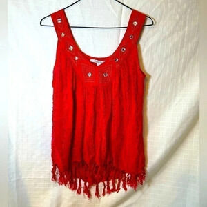 Women’s American rag company, red jeweled, tank top size large